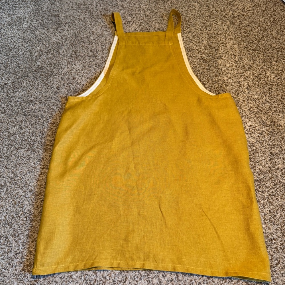 Maker & Mineral Mustard Yellow Linen Jumper- S - Picture 2 of 8